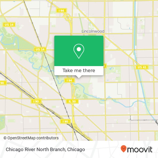 Chicago River North Branch map