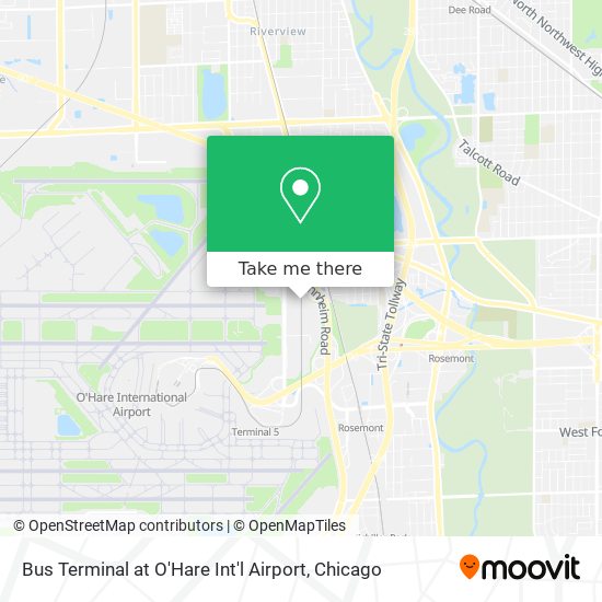 Bus Terminal at O'Hare Int'l Airport map