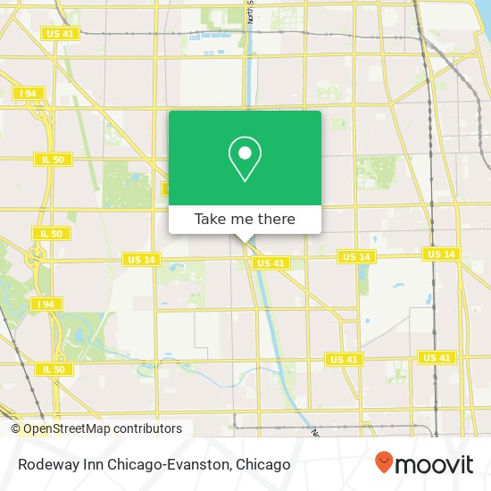 Rodeway Inn Chicago-Evanston map