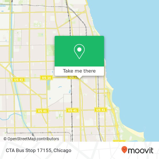 CTA Bus Stop 17155 map