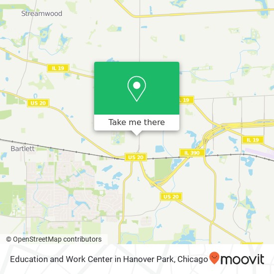 Mapa de Education and Work Center in Hanover Park