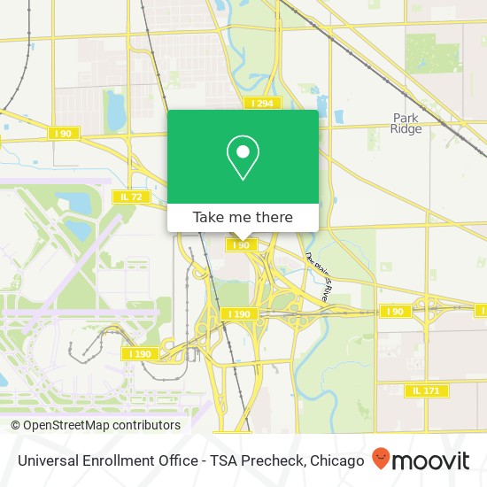 Universal Enrollment Office - TSA Precheck map