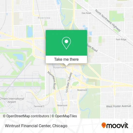 Mapa de Wintrust Financial Center