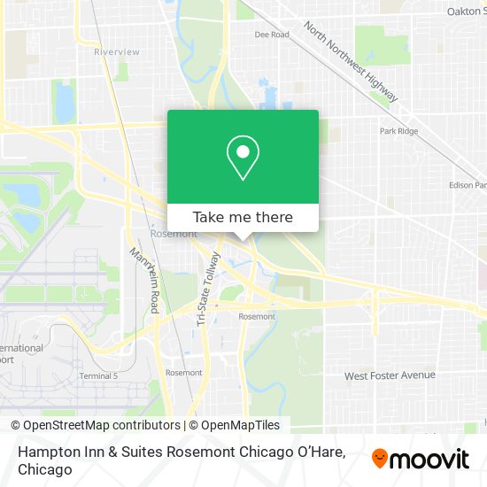 Mapa de Hampton Inn & Suites Rosemont Chicago O’Hare