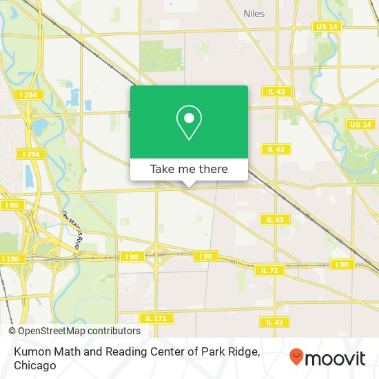 Mapa de Kumon Math and Reading Center of Park Ridge