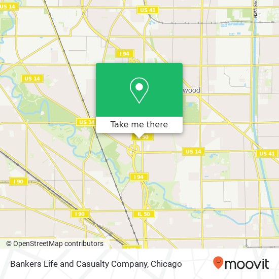 Bankers Life and Casualty Company map