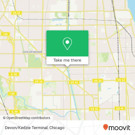 Devon/Kedzie Terminal map