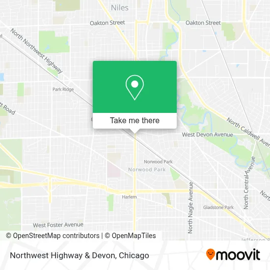 Northwest Highway & Devon map