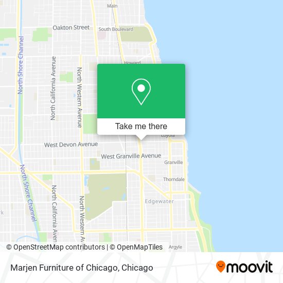 Marjen Furniture of Chicago map