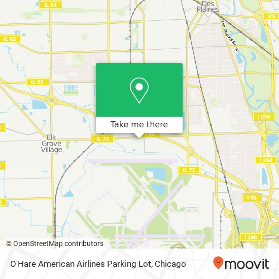 O'Hare American Airlines Parking Lot map
