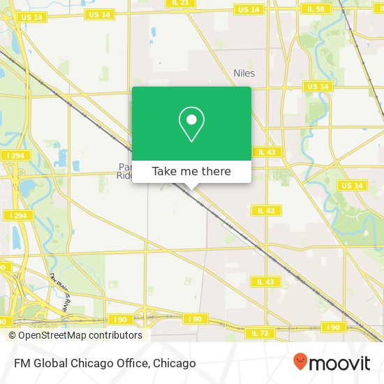 FM Global Chicago Office map
