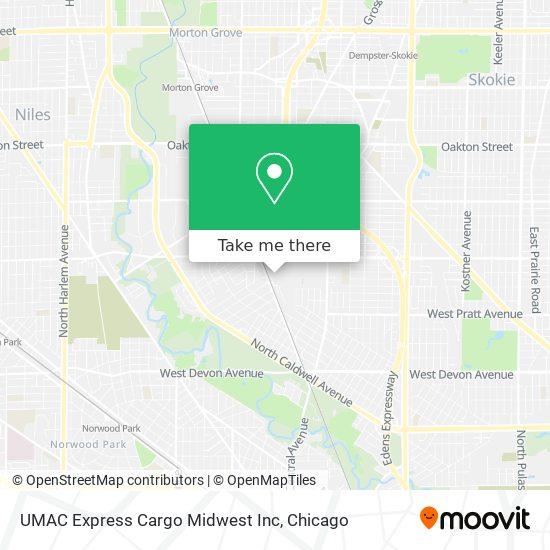 UMAC Express Cargo Midwest Inc map