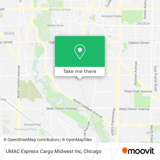 Mapa de UMAC Express Cargo Midwest Inc