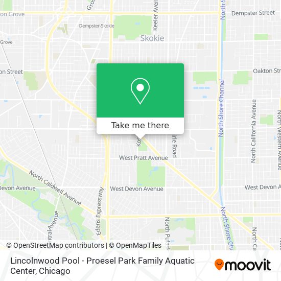 Lincolnwood Pool - Proesel Park Family Aquatic Center map