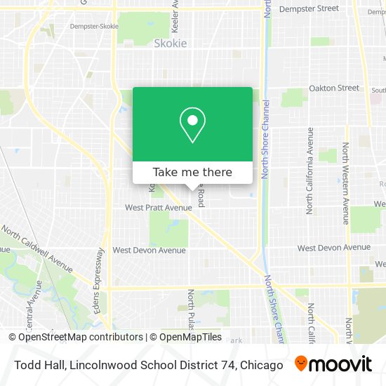 Todd Hall, Lincolnwood School District 74 map