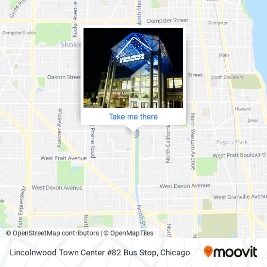 Mapa de Lincolnwood Town Center #82 Bus Stop