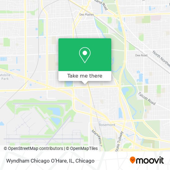 Wyndham Chicago O’Hare, IL map