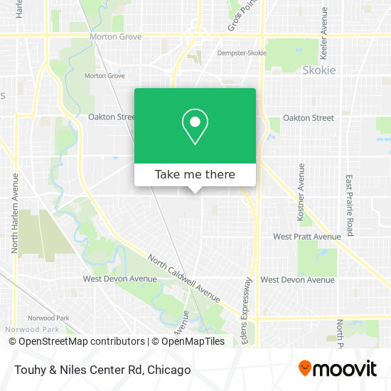 Touhy & Niles Center Rd map