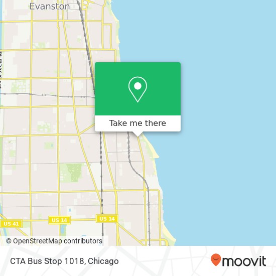 CTA Bus Stop 1018 map