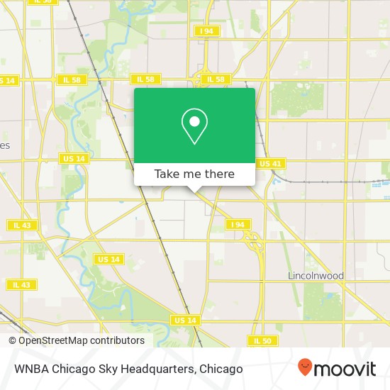 Mapa de WNBA Chicago Sky Headquarters