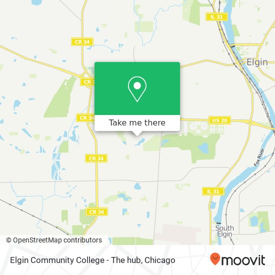 Mapa de Elgin Community College - The hub