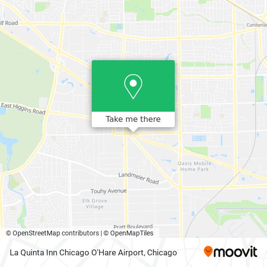 Mapa de La Quinta Inn Chicago O'Hare Airport