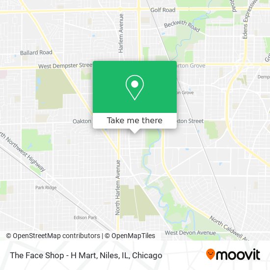 Mapa de The Face Shop - H Mart, Niles, IL