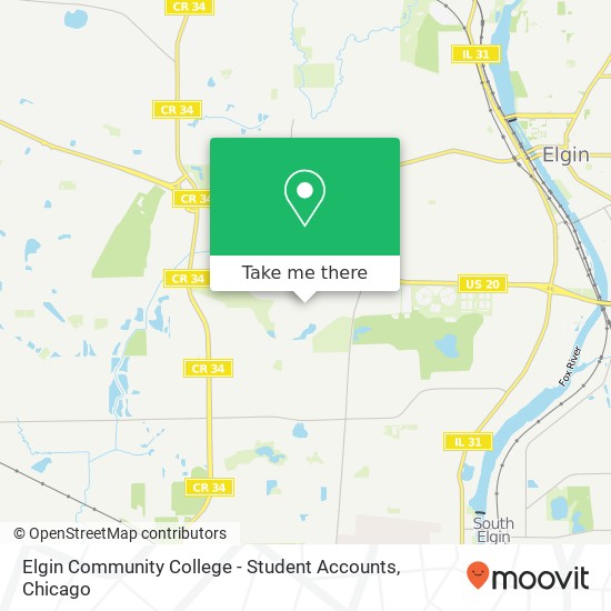 Elgin Community College - Student Accounts map