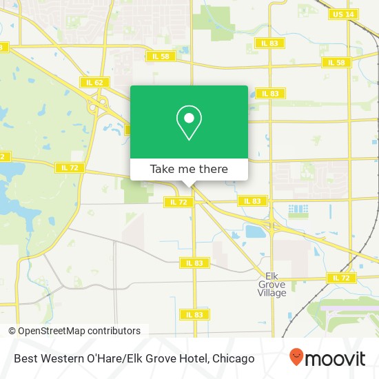 Best Western O'Hare / Elk Grove Hotel map