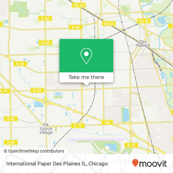 International Paper Des Plaines IL map