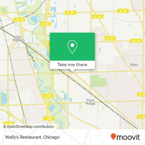 Mapa de Wally's Restaurant