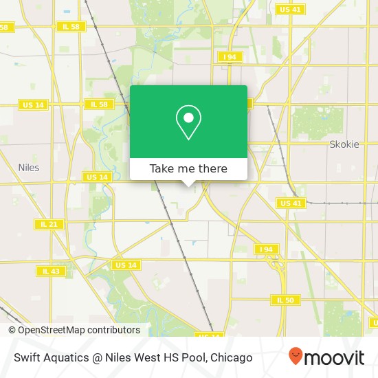 Swift Aquatics @ Niles West HS Pool map