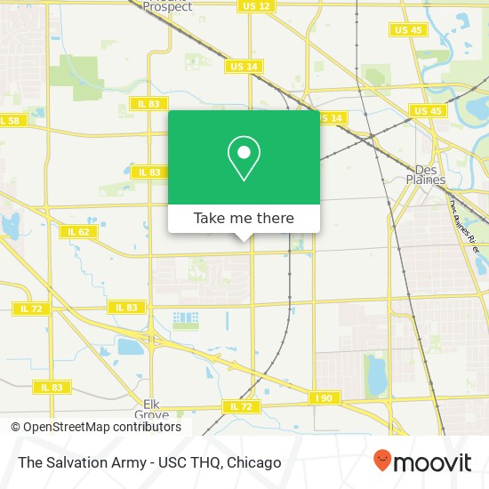 Mapa de The Salvation Army - USC THQ