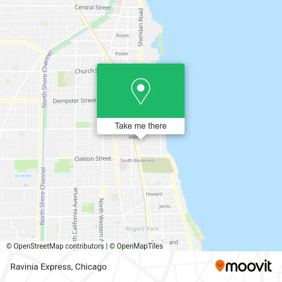 Mapa de Ravinia Express
