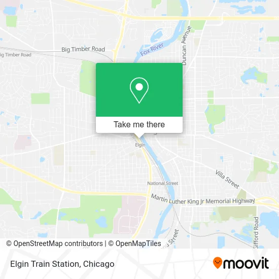 Elgin Train Station map