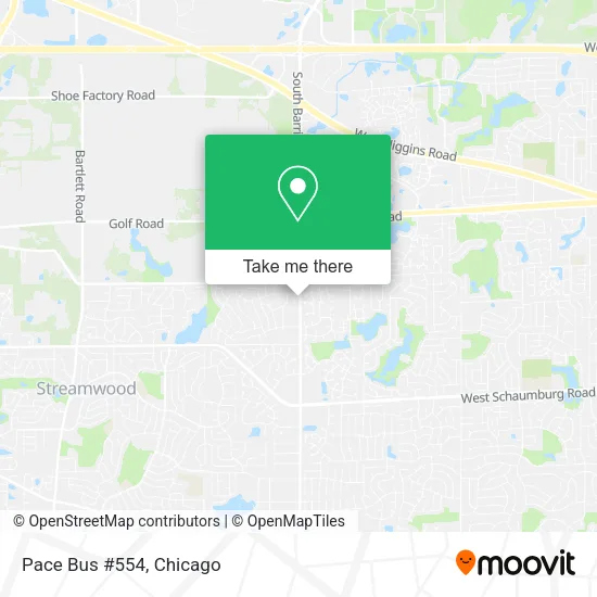 Pace Bus #554 map