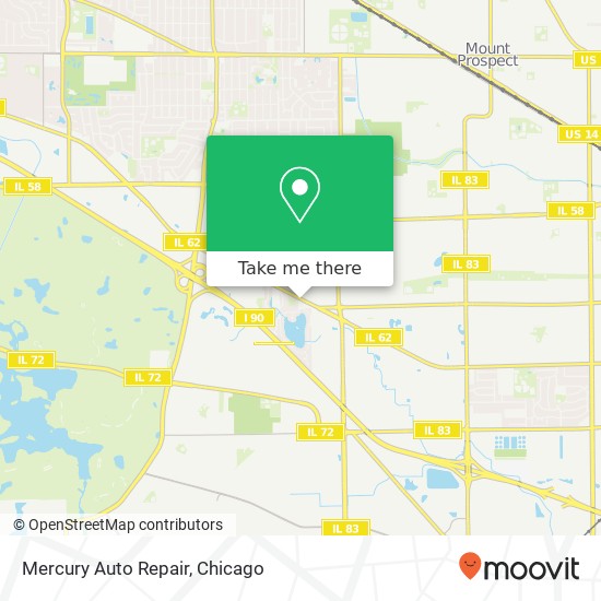 Mercury Auto Repair map