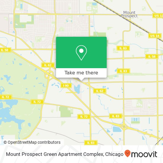 Mapa de Mount Prospect Green Apartment Complex