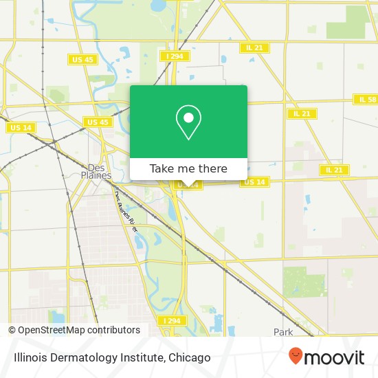 Mapa de Illinois Dermatology Institute