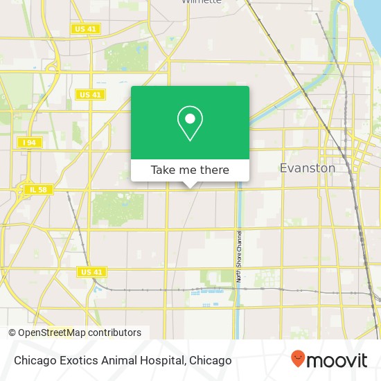 Chicago Exotics Animal Hospital map