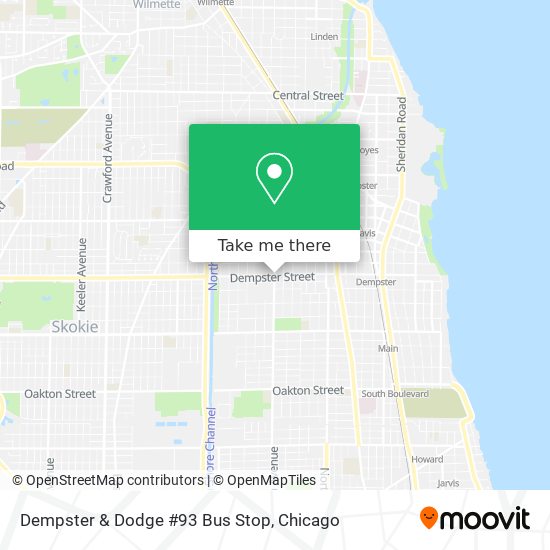 Dempster & Dodge #93 Bus Stop map