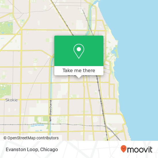 Mapa de Evanston Loop