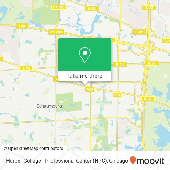 Harper College - Professional Center (HPC) map