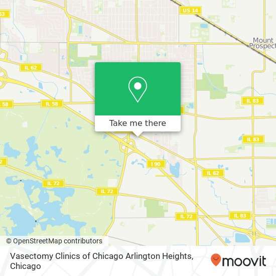 Mapa de Vasectomy Clinics of Chicago Arlington Heights