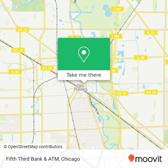 Fifth Third Bank & ATM map