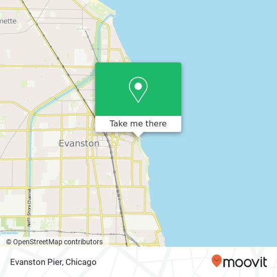 Evanston Pier map