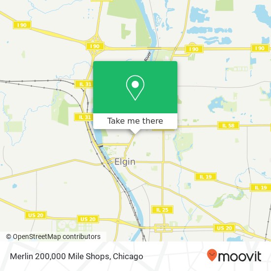 Merlin 200,000 Mile Shops map