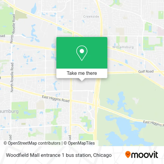 Woodfield Mall entrance 1 bus station map