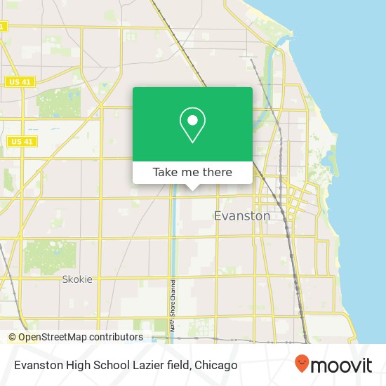 Mapa de Evanston High School Lazier field