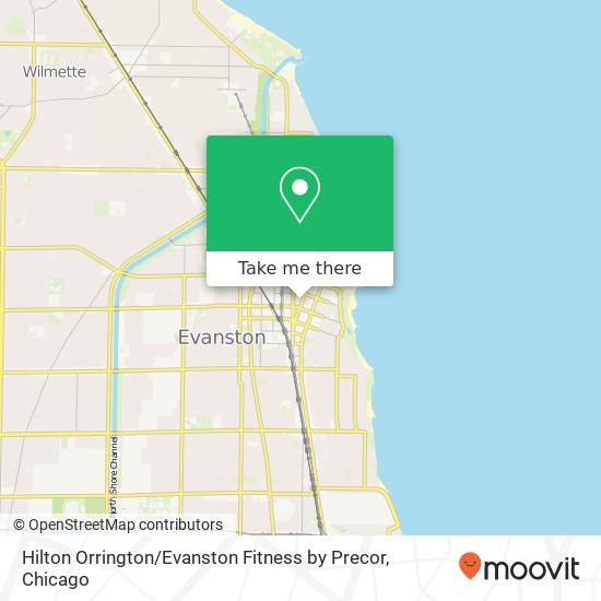 Hilton Orrington / Evanston Fitness by Precor map